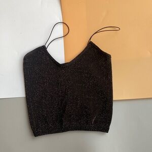 Chic Black Sparkle Camisole